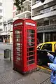 Red telephone box in Buenos Aires