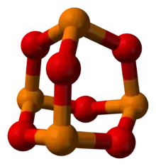 Ball-and-stick model of the P4O6 molecule