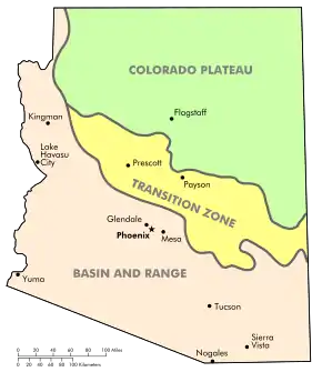 Physiographic regions of Arizona