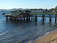 An example of a covered pier at Lords Beach