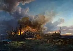 A painting of the battle by Pierre-Julien Gilbert (1838)