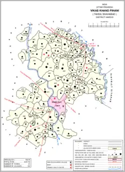 Map of Pihani CD block