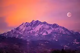 Pilatus mountain seen from Gisikon Root