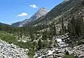 West aspect of Pilot Knob, with Piute Creek.