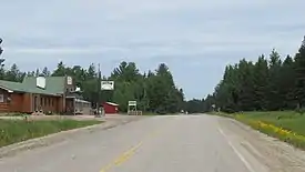 Looking north along County Road 407