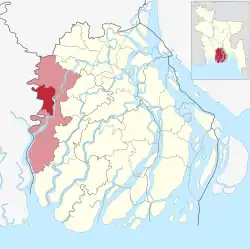 Location of Pirojpur Sadar