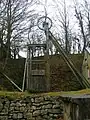 Laigh Dalmore Quarry and mine pithead gear