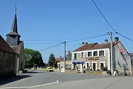 The church square in La Buxerette