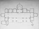 Cave 7 plan (Robert Gill sketch, 1850)