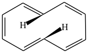 SMILES: C1=CC=CC=CC=CC=C1; isomer trans,cis,trans,cis,cis, making a pinched oval, with two hydrogens leaping out of the plane in the same direction at the pinch