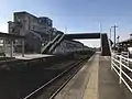 A view of the station platforms and tracks.