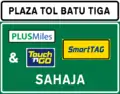 This toll plaza accepts Electronic Toll Collections (ETC) only (Note: Batu Tiga Toll Plaza was demolished in 2017)