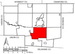 Location of Pleasant Township in Marion County