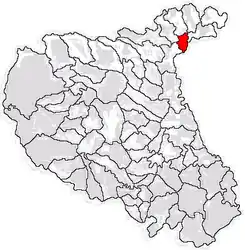 Location in Vrancea County