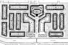 De Dageraad, situation plan, Burgemeester Tellegenstraat = U-shape