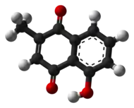 Ball-and-stick model of plumbagin