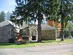 The Plunketts Creek Township Building in Barbours