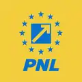 Alternative official PNL logo with the inverted colours (in use for electoral campaigns from 2018–present)