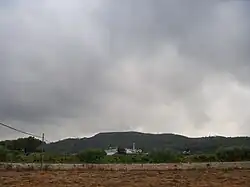 Albinyana, at the foothills of the Coast Rovira, seen from a vineyard