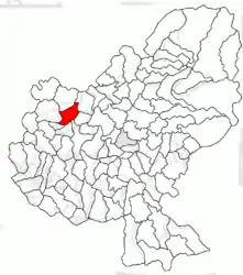 Location in Mureș County