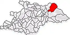 Location in Maramureș County