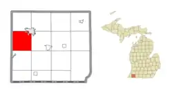 Location within Cass County