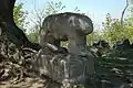 Ancient (probably Celtic) cult sculpture of a bear at the top of Slęża