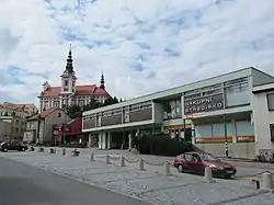 Centre of Polešovicewith the Church of Saints Peter and Paul