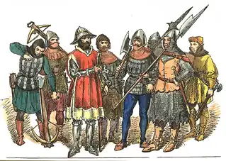 Polish knights and soldiers during the times of Casimir