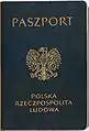 PRL ordinary passport cover (until fall of communism - 1990)