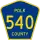 County Road 540 marker