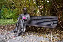 Monument to Jan Twardowski (bronze), 2013, Warsaw, Poland