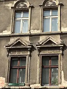 Detail of adorned windows