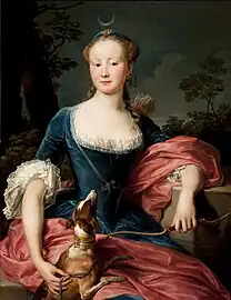 Portrait of a Lady as Diana by Pompeo Batoni (1760s)