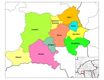 Malba Department location in the province