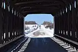 The interior part of Maurice Duplessis Bridge [fr], located near Villebois, Quebec. Apart from this, several streets, parks and other objects across the province are named in his honour