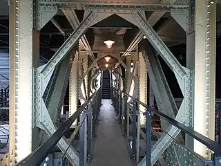 Deck of a railway viaduct over the Meuse, which now serves as a raised platform for the public