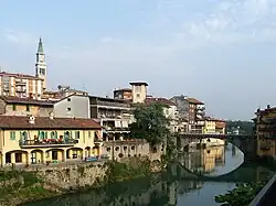 Ponte San Pietro with the Brembo river