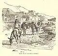 Pack Train Leaving a Pueblo (c. 1882)