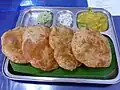 Puri with accompaniments