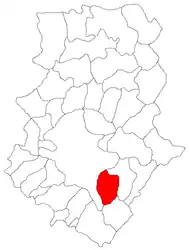 Location in Ilfov County