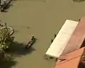 Many settlements were so flooded that people used boats as transport