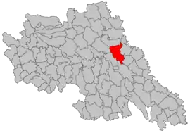 Location in Iași County