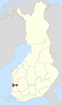 Location of Pori in Finland