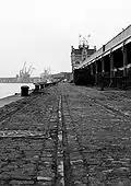 Part of Antwerp's old waterfront looking north to the Noorderterras café building