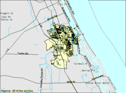 U.S. Census Bureau map showing city limits