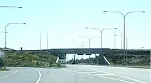 Looking west at Craig Gilbert Bridge carrying South Road, before the North-South Motorway construction