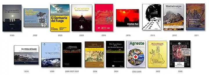 Covers of the books published by Arturo Montero as author or coordinator.