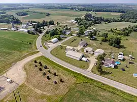 Wisconsin Highway 33 runs through town