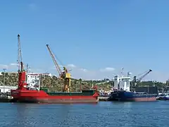 A view of Setúbal's seaport.